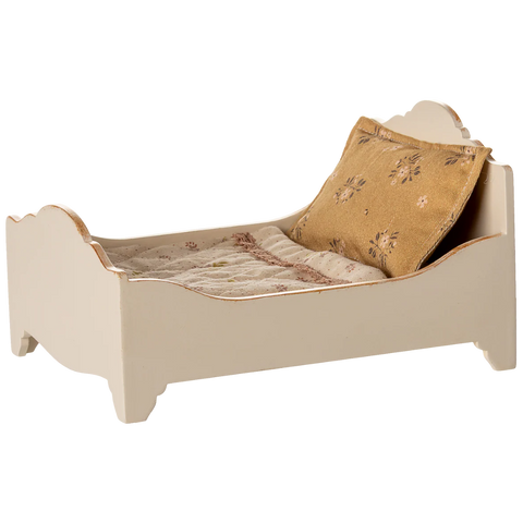 Little Friends Carved Wood Bed In Off White