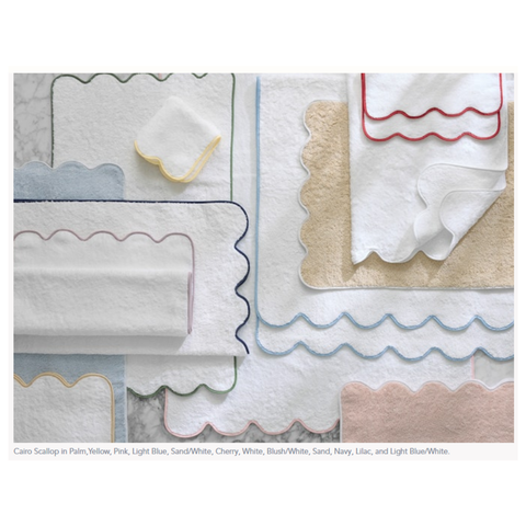 Cairo Scallop Quilted Tub Mat in White