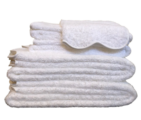 Cairo Scallop Towels in White