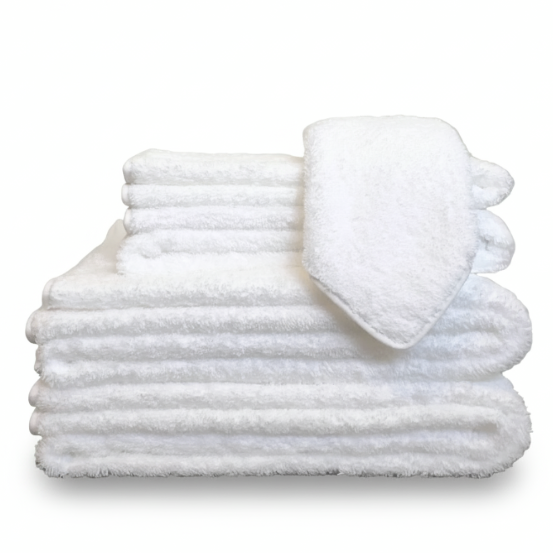 Cairo Straight Towels in White