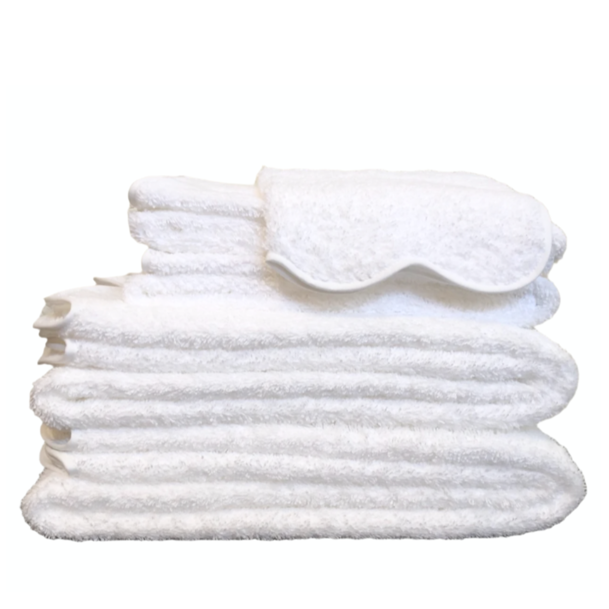 Cairo Scallop Towels in White