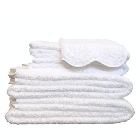 Cairo Scallop Towels in White