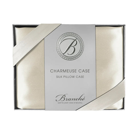Silk Charmeuse King Pillowcase in Creme