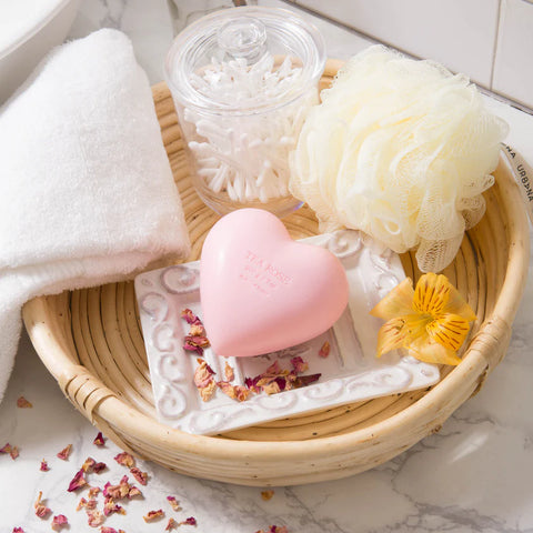 Tea Rose Heart Soap Bar
