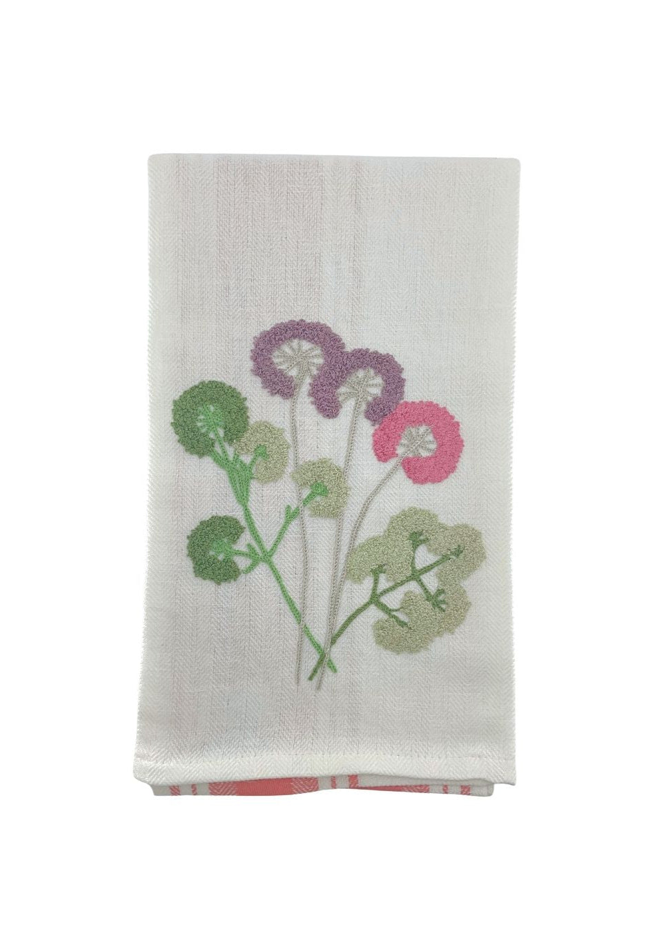 Dandelions Due Fragole Kitchen Towel in Antique Pink