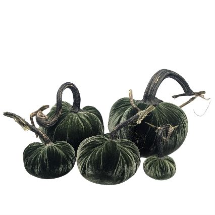 Velvet Decorative Pumpkin in Sage