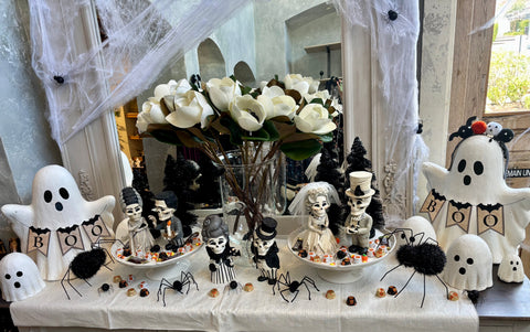 Scared Ghost Papier Mache Luminary