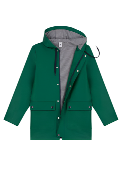 Essential Hooded Rain Jacket in Hunter Green - Limited Edition Color