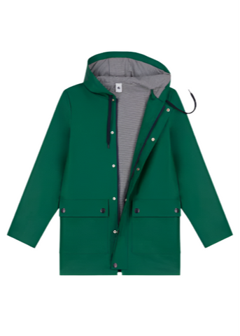 Essential Hooded Rain Jacket in Hunter Green - Limited Edition Color