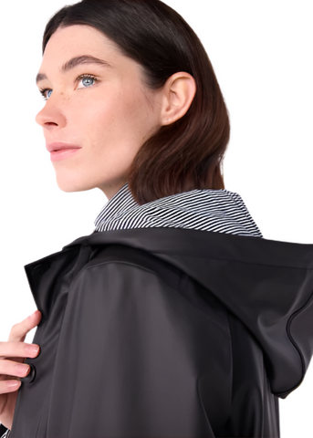 Essential Hooded Rain Jacket in Matte Black - Limited Edition Color