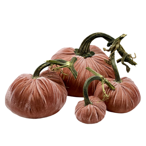 Velvet Decorative Pumpkin in Vintage