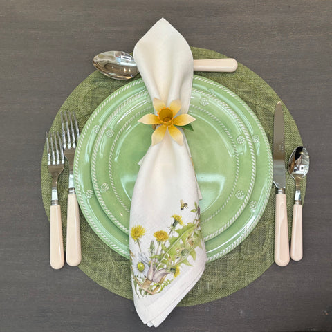 B & T Melamine Dessert + Salad Plate In Seagrass