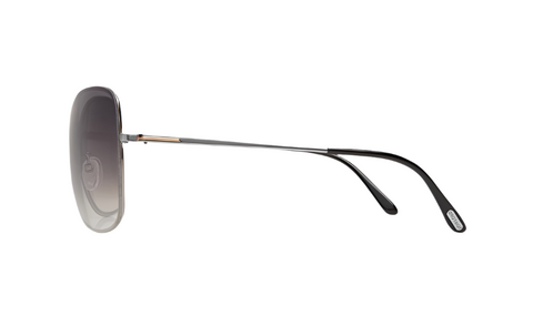 Colette Butterfly Metal Sunglasses in Gunmetal + Grey Gradient