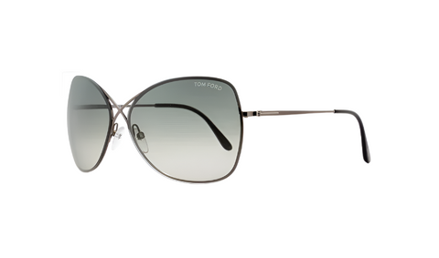 Colette Butterfly Metal Sunglasses in Gunmetal + Grey Gradient