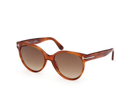 Tallulah Acetate Sunglasses In Blonde Havana + Brown Gradient