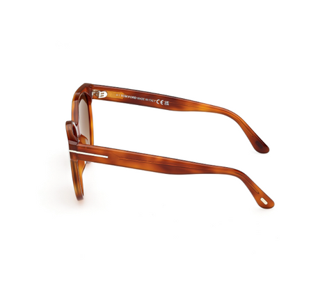 Tallulah Acetate Sunglasses In Blonde Havana + Brown Gradient