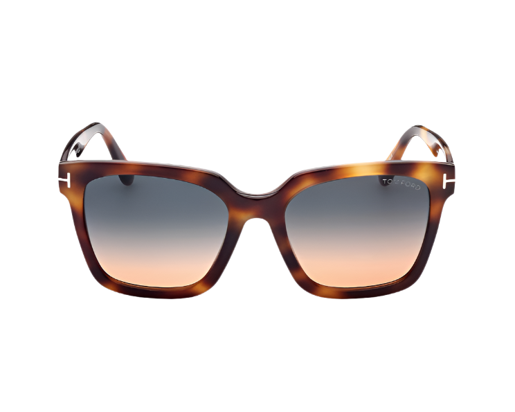 Selby Acetate Sunglasses in Blonde Havana + Green Gradient