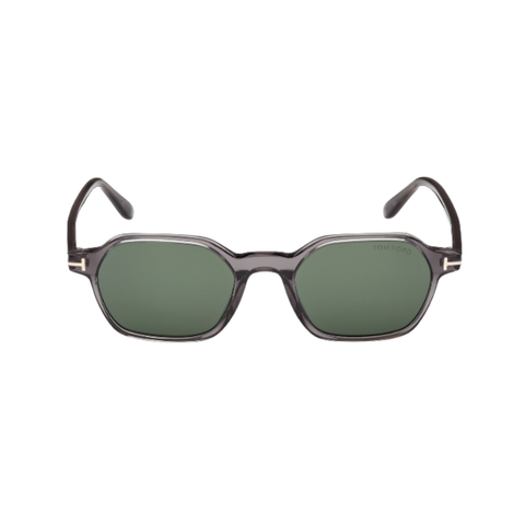Joey Acetate Sunglasses In Shiny Grey + Smoke Gradient