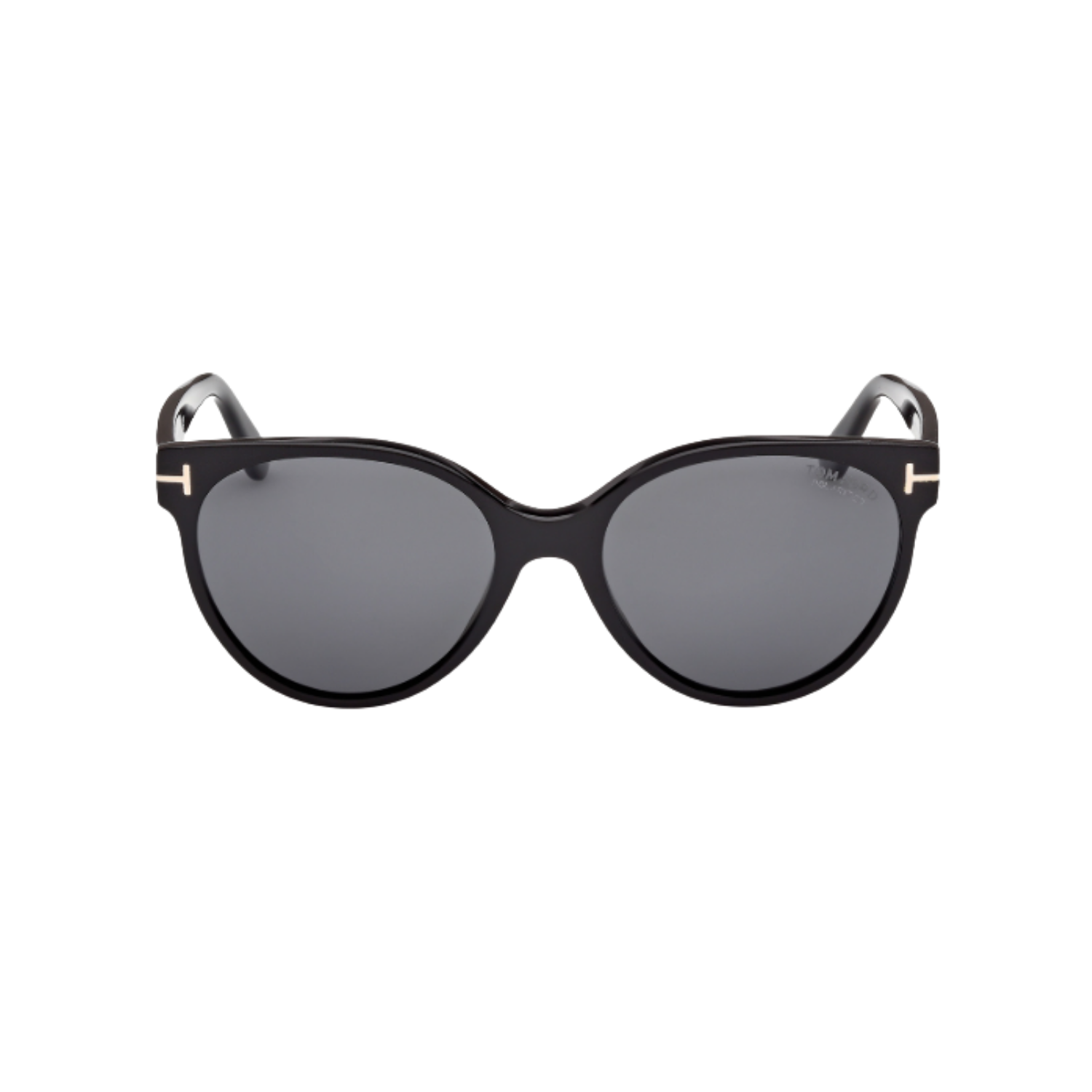 Tallulah Acetate Sunglasses In Shiny Black + Smoke Polarized Gradient