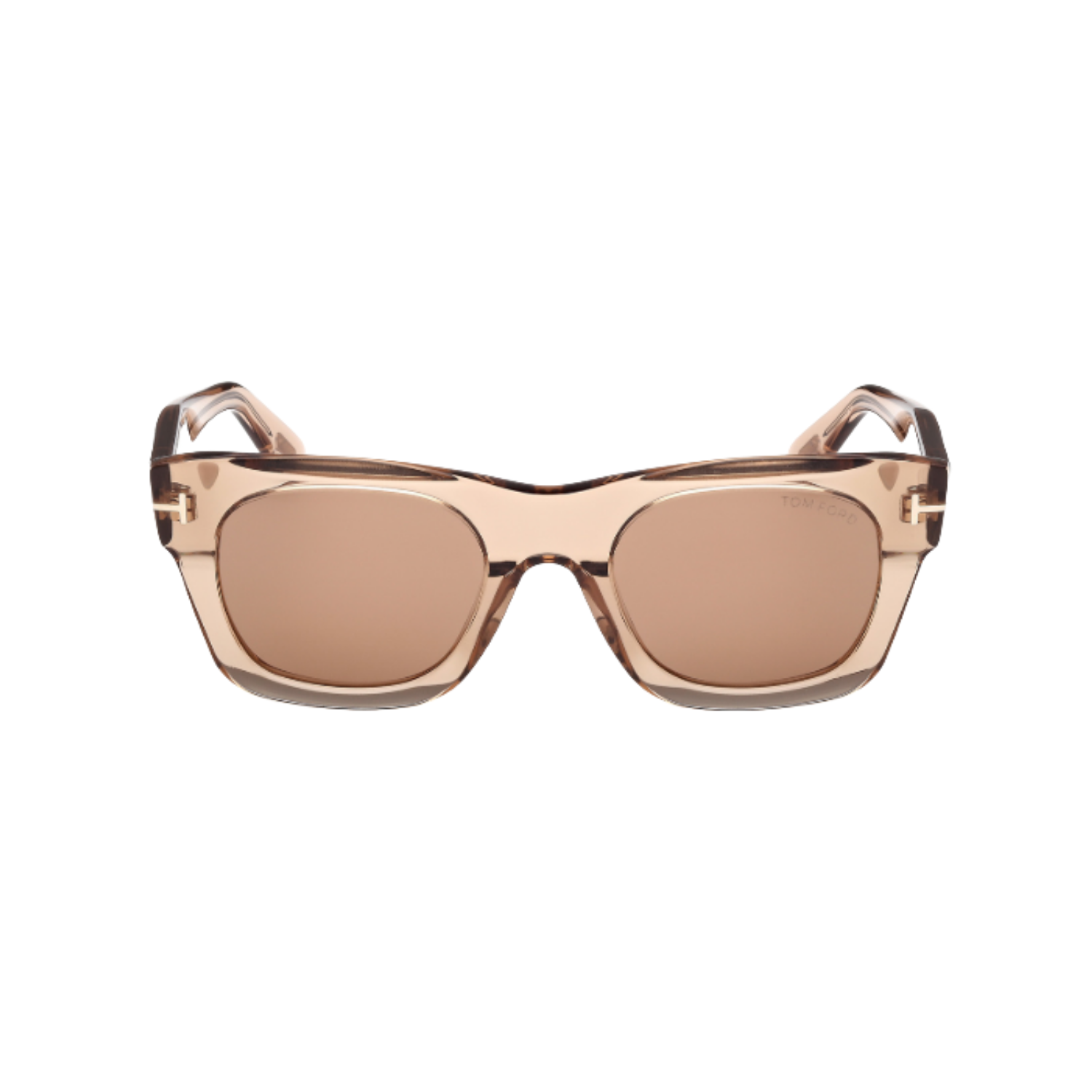 Emma Acetate Sunglasses In Shiny Light Brown + Light Brown Gradient