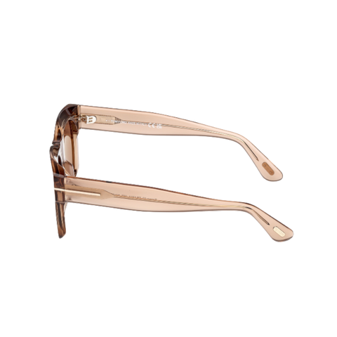 Emma Acetate Sunglasses In Shiny Light Brown + Light Brown Gradient
