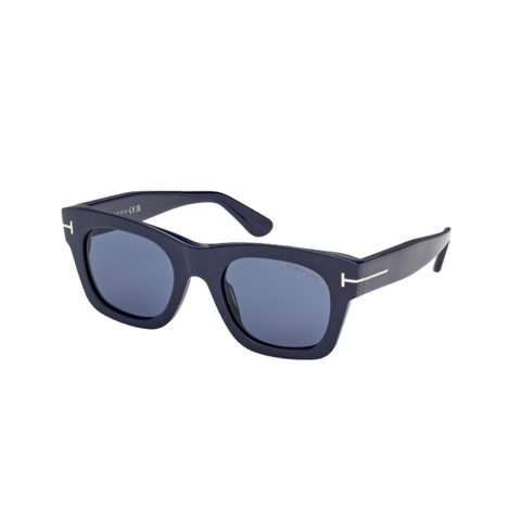 Emma Acetate Sunglasses In Shiny Blue + Blue Gradient