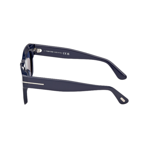 Emma Acetate Sunglasses In Shiny Blue + Blue Gradient