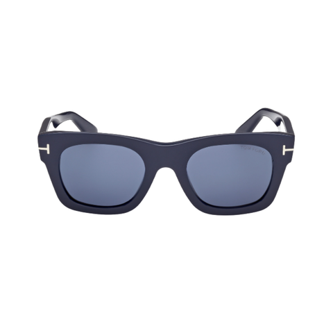 Emma Acetate Sunglasses In Shiny Blue + Blue Gradient