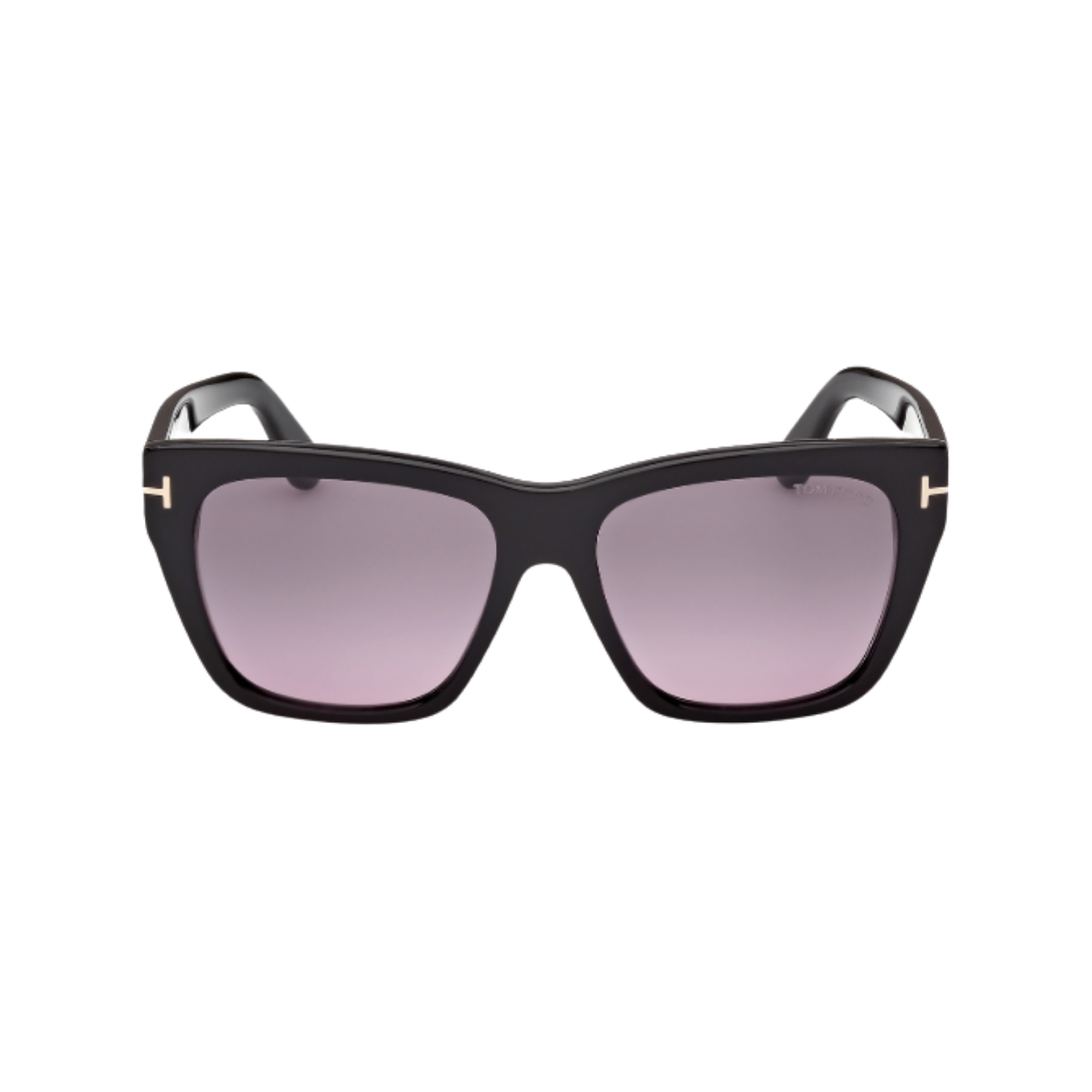 Flynn Acetate Sunglasses In Shiny Black + Smoke Gradient