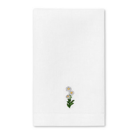 Fiorenza Daisy Floral Embroidered Guest Towel
