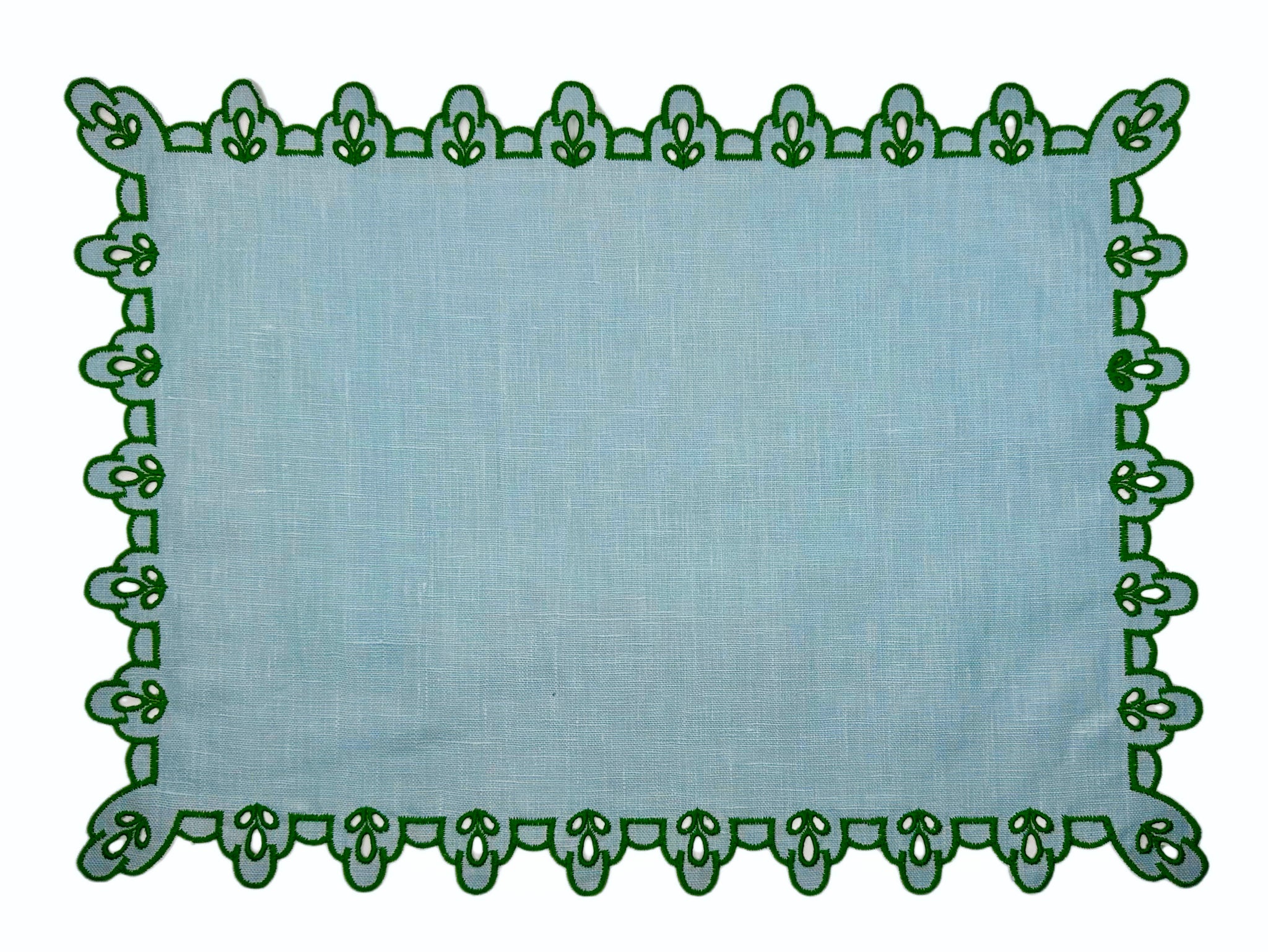 Amalfi Coated Cotton Placemat in Azzurro + Verde