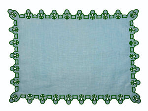 Amalfi Coated Cotton Placemat in Azzurro + Verde