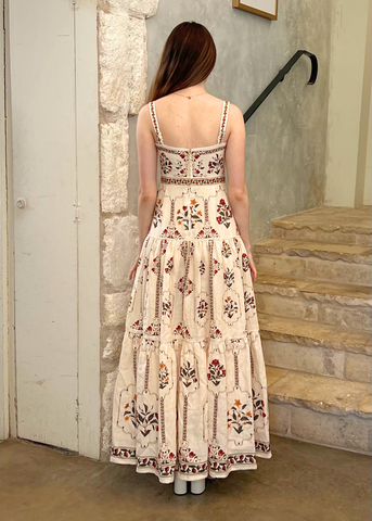 Lima Spaghetti Strap Tiered Maxi Dress in Andes