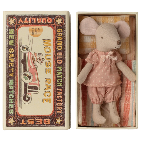Big Sister Mouse In A Matchbox in Pink PJ's
