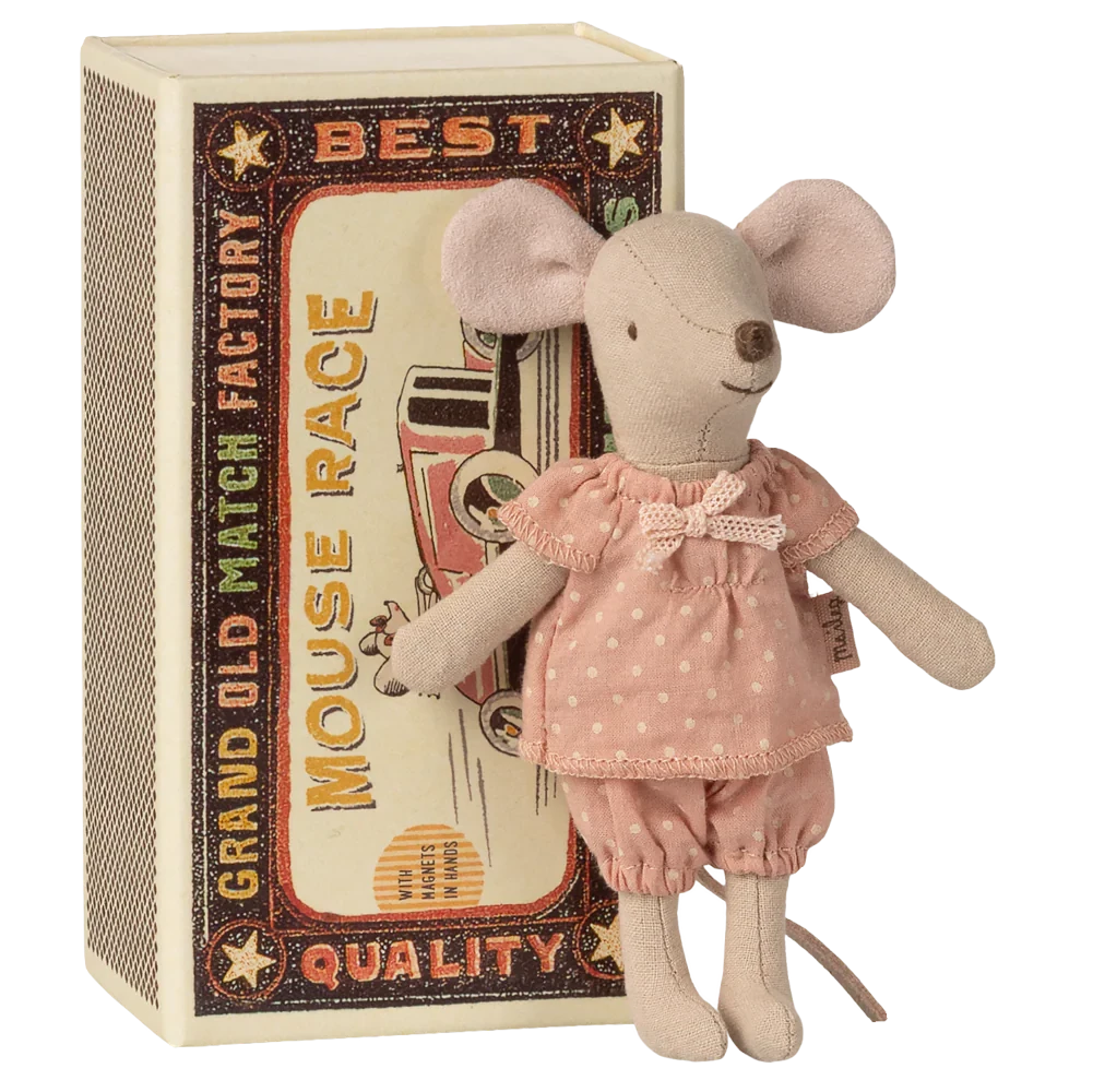 Big Sister Mouse In A Matchbox in Pink PJ's
