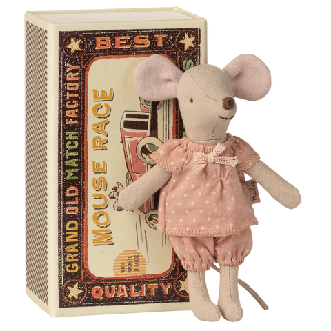 Big Sister Mouse In A Matchbox in Pink PJ's
