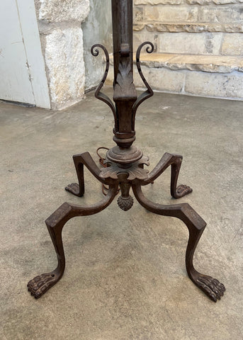 Antique Spanish Forged-Iron Floor Lamp