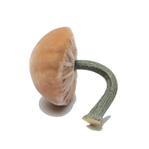 Small Velvet Decorative Mushroom in Sandstone