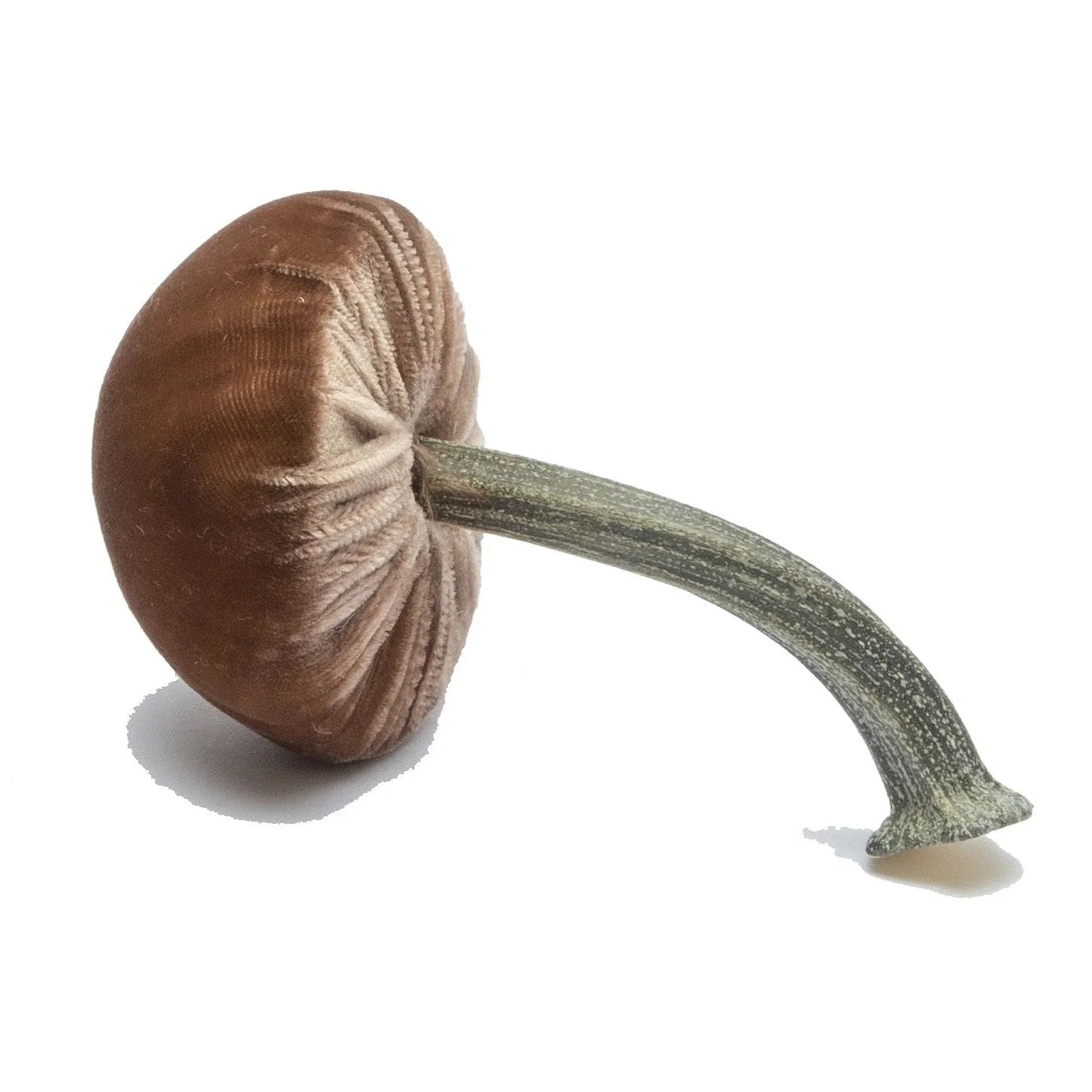 Small Velvet Decorative Mushroom in Mocha