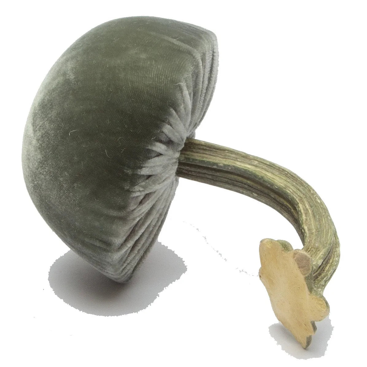 Medium Velvet Decorative Mushroom in Willow