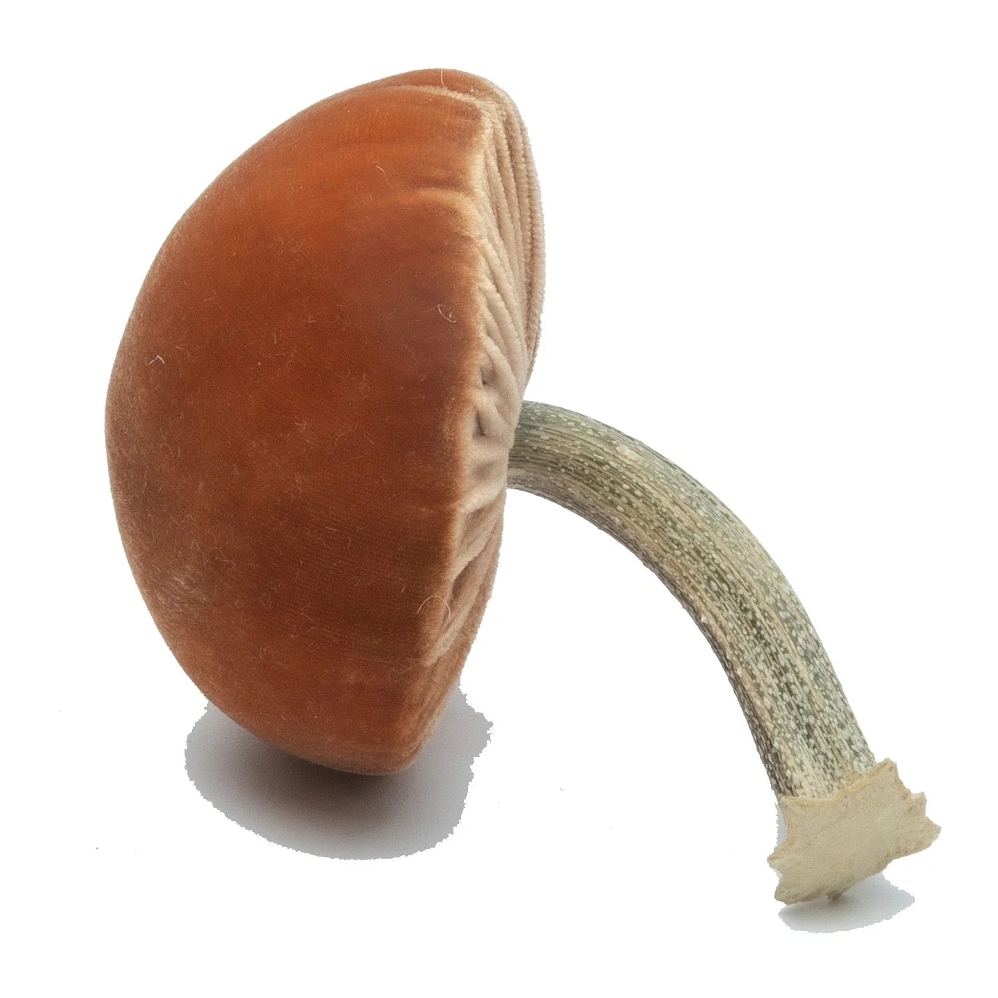 Medium Velvet Decorative Mushroom in Spice