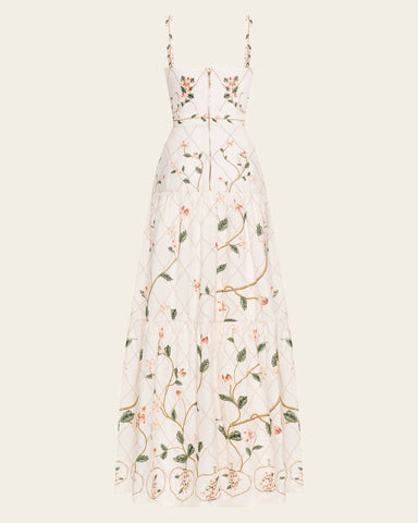 Lima Spaghetti Strap Tiered Maxi Dress in Navegante