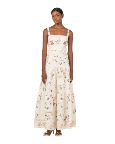 Lima Spaghetti Strap Tiered Maxi Dress in Navegante