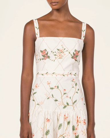 Lima Spaghetti Strap Tiered Maxi Dress in Navegante