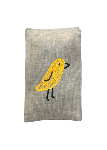 Hand Embroidered Backyard Birds - Lavender Sachet Set of 3