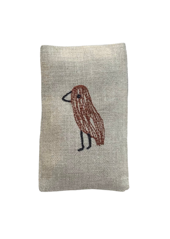 Hand Embroidered Backyard Birds - Lavender Sachet Set of 3