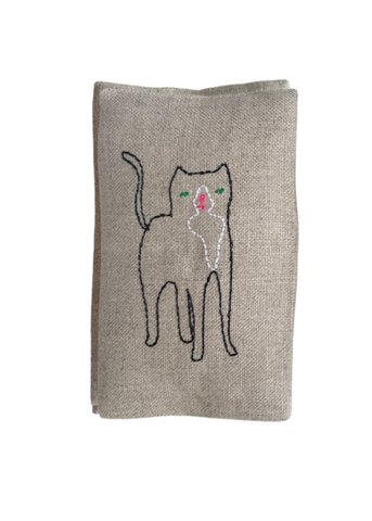 Hand Embroidered Cats - Lavender Sachet Set of 3