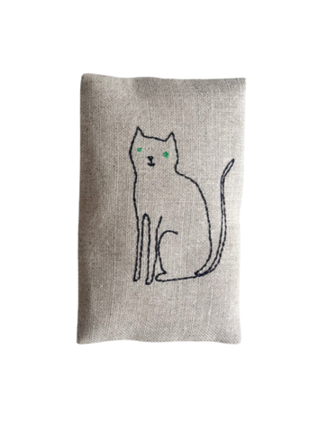 Hand Embroidered Cats - Lavender Sachet Set of 3