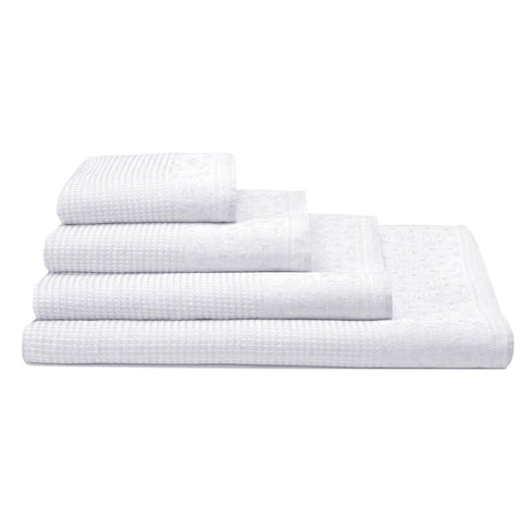 Lula Honeycomb Guest Towel in White