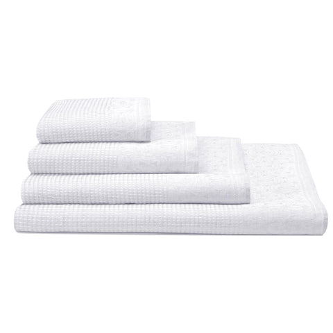 Lula Honeycomb Hand Towel in White